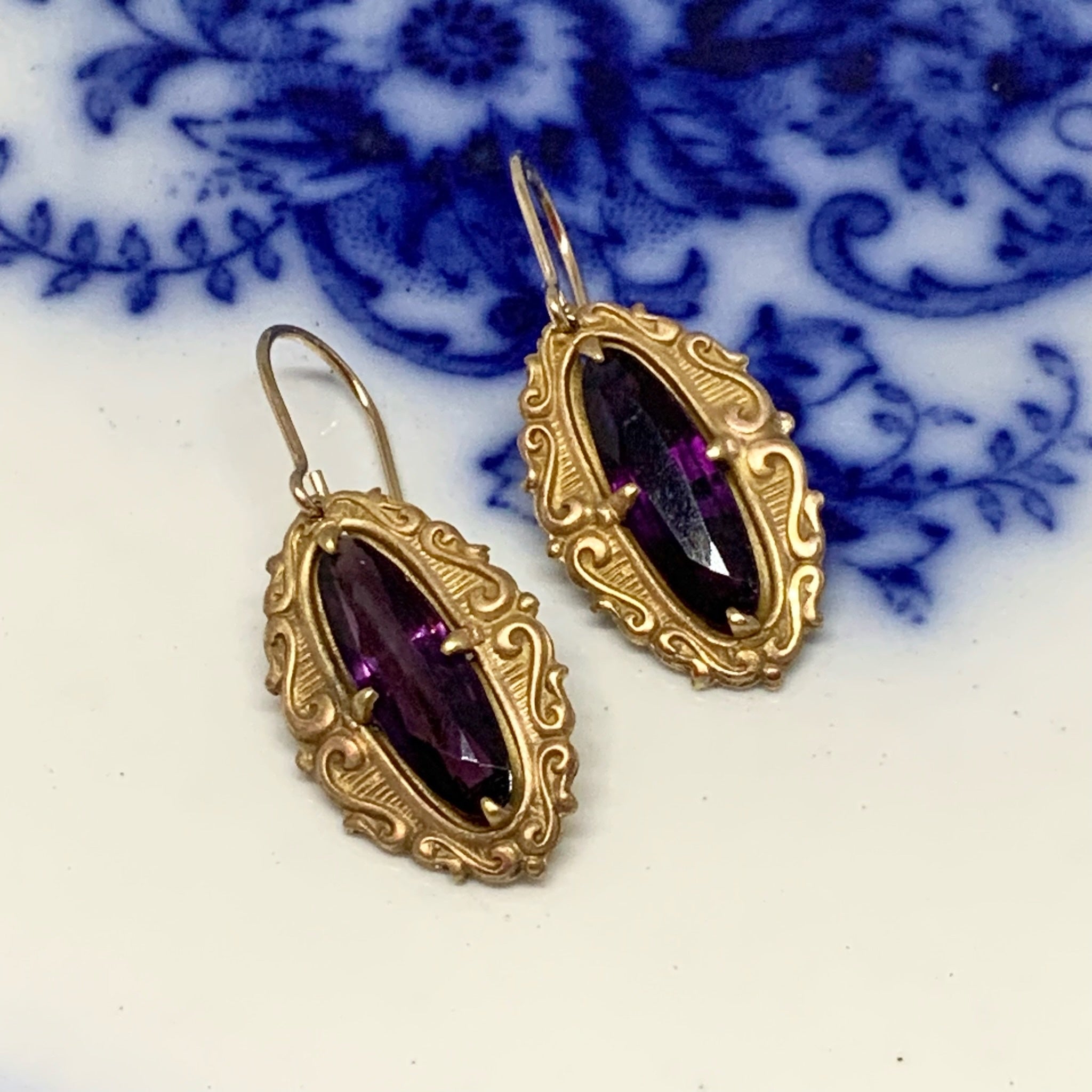 Vintage Cufflink Earrings ACE-3642 | VANISHING HEIRLOOMS, LLC